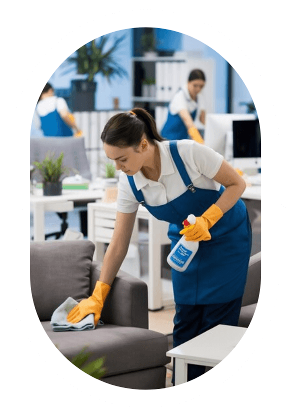 Klinova industrial cleaning solutions used in a warehouse facility